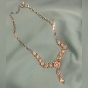 Like new Costume Jewelry. Faux diamond necklace. Adjustable